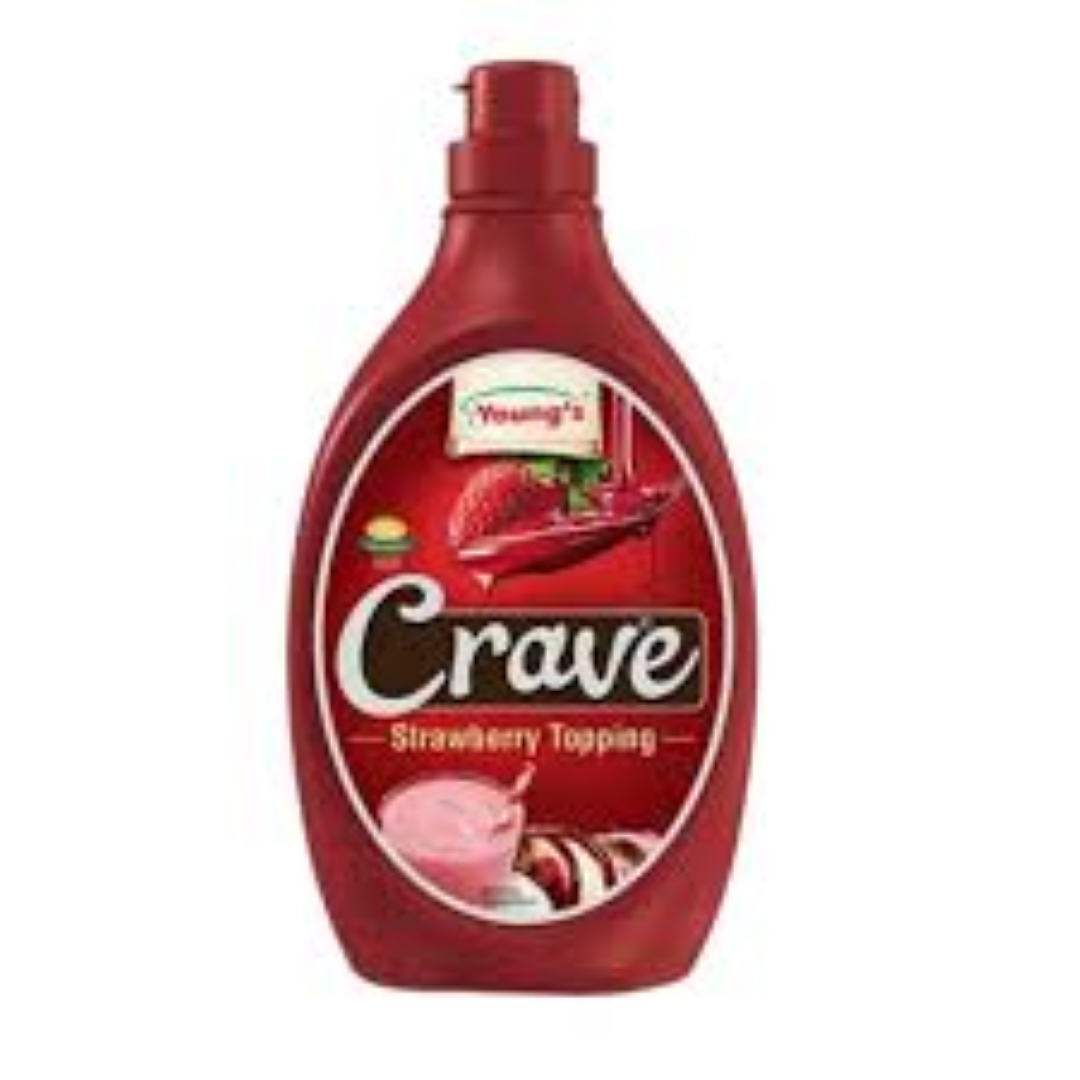 YOUNGS CRAVE TOPPING STRAWBERRY 623ML